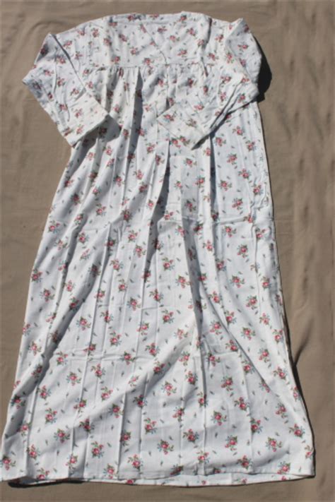 vintage deadstock new w tags pure cotton flannel nightgowns granny gown lot