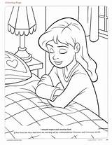 Coloring Praying Prayer Drawing Pages Child Lds Girl Lord Primary Friend Lesson People Color Children Lords Family Pray Helps Colouring sketch template