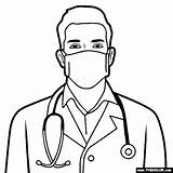Doctor Coloring Pages Masked sketch template