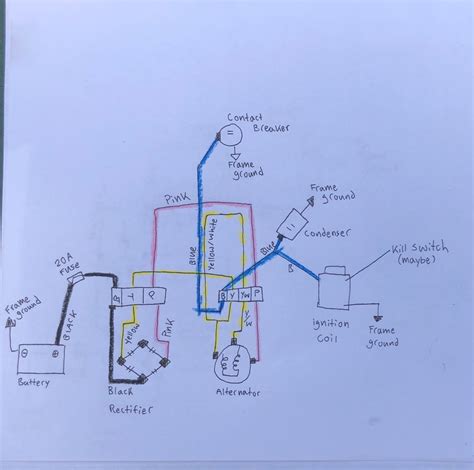 simple kickstart  wiring diagram   cmt vintagemotorcycles