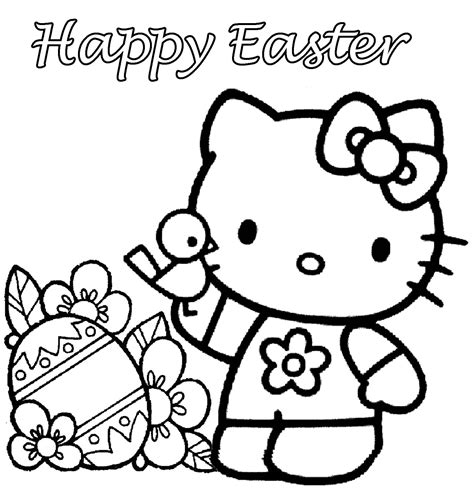 kitty easter coloring pages  getdrawings