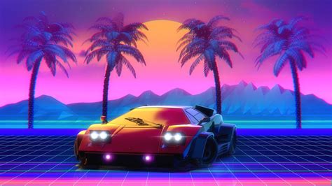 car retro synthwave wallpapers wallpaper cave