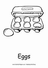 Colouring Eggs Pages Activity Food Village Explore Drink sketch template
