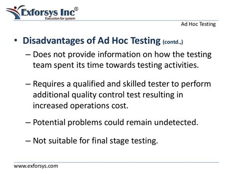 ad hoc testing