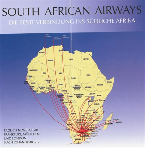 The Timetablist South African Airways The African