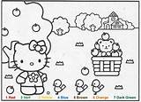 Coloring Pages Kitty Hello Color Number Hellokitty Numbers Online Print Kids Characters Card Printable Hellokids Sanrio sketch template