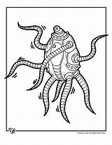 Robot Alien Coloring Pages Sheets Octopus Jr Boys Fantasy Aliens Printable Printer Send Button Special Print Use Only Click Mufasa sketch template