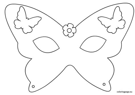butterfly mask template coloring page animal mask templates