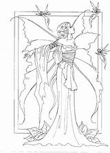 Nymph Mystical Mythical Elfes Fae Elves Wings Pixie Colouring Faries Sprite Designlooter sketch template