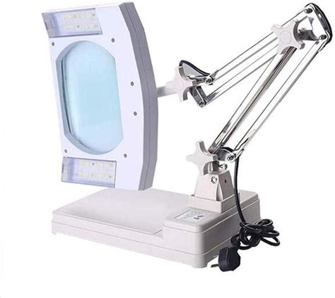 zhty magnifier with led light reading 10x magnifying lamp table with