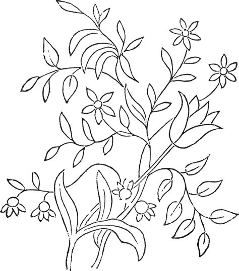 flower embroidery pattern  graphics fairy