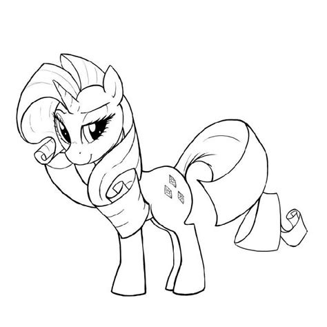 pony rarity coloring pages coloring home