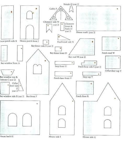 story printable gingerbread house template