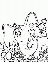 Coloring Horton Who Hears Pages Seuss Dr Hatches Egg Popular Coloringhome sketch template