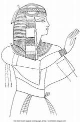 Egyptian Princess Ancient Coloring Color Torso Headdress Arm Makeup Eye Jewelry Hand Description sketch template