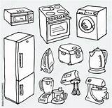 Cartoon Cooker Appliances Microwave Cleaning Tecnologicos Stove Teapot Aparatos Avances Hogar Tecnológicos Dibujo sketch template