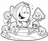 Coloring Bubble Guppies Pages Printable Print Size sketch template