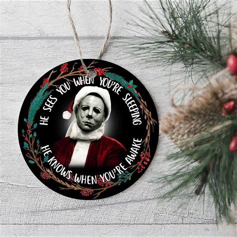 michael myers  christmas ornament jolly family gifts