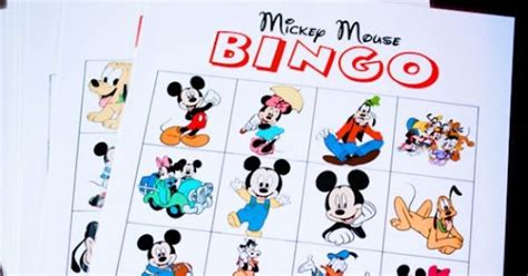 mickey mouse bingo   rows easy  diy id   clubhouse