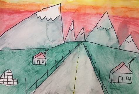 ms currys art room  grade perspective landscapes