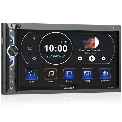 double din digital media car stereo receiveraboutbit bluetooth  touch screen car