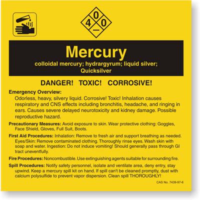 mercury ansi chemical label sku lb