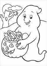 Halloween Cute Coloring Pages Kids Print Size sketch template