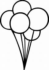 Drawing Balloons Balloon Bunch Line Clipartmag sketch template