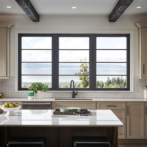 bold statement  modern black windows  andersen   kitchen plans