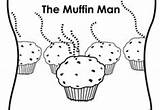 Man Muffin Nursery Crafts Rhyme sketch template