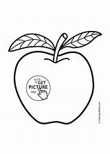 Coloring Apple Fruits Kids Pages Printable 4kids sketch template