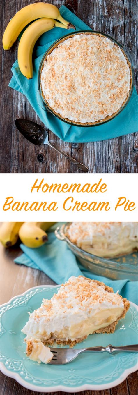 homemade banana cream pie little sweet baker