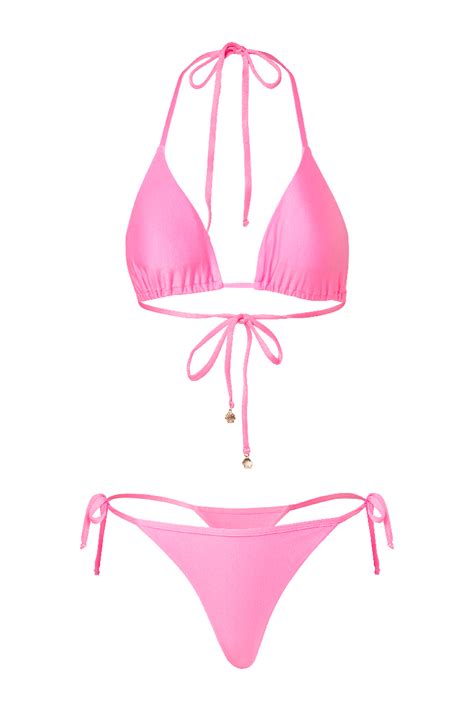 Pink Thong Bikini Oleaje Swimwear