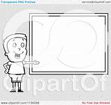 Board Presenting Chalk Boy Clipart Cartoon Outlined Coloring Vector Smart School Illustration Transparent Allowed Cory Thoman Background Description Stock Clipartof sketch template