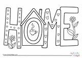 Colouring Pages Family Word Colour sketch template