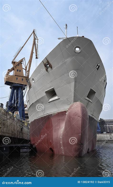 front view   cargo ship stock photo image  metal