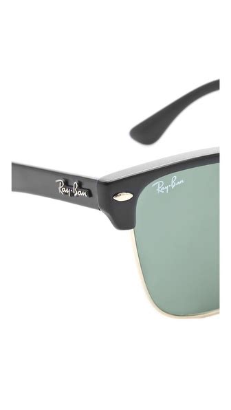 ray ban oversized clubmaster sunglasses in black lyst