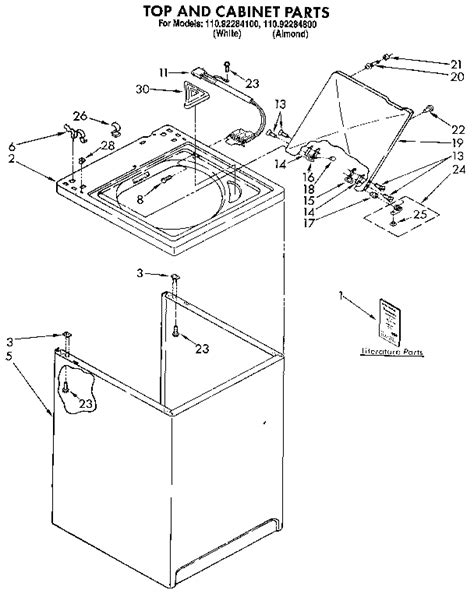 kenmore  series washer parts diagram wiring diagram
