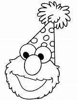 Coloring Pages Elmo Printable Birthday Kids Cute sketch template