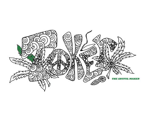 Toker Adult Coloring Page By The Artful Maker Etsy In 2020 Coloring