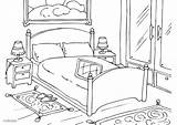 Kleurplaat Slaapkamer Coloring Bedroom Grote Afbeelding sketch template
