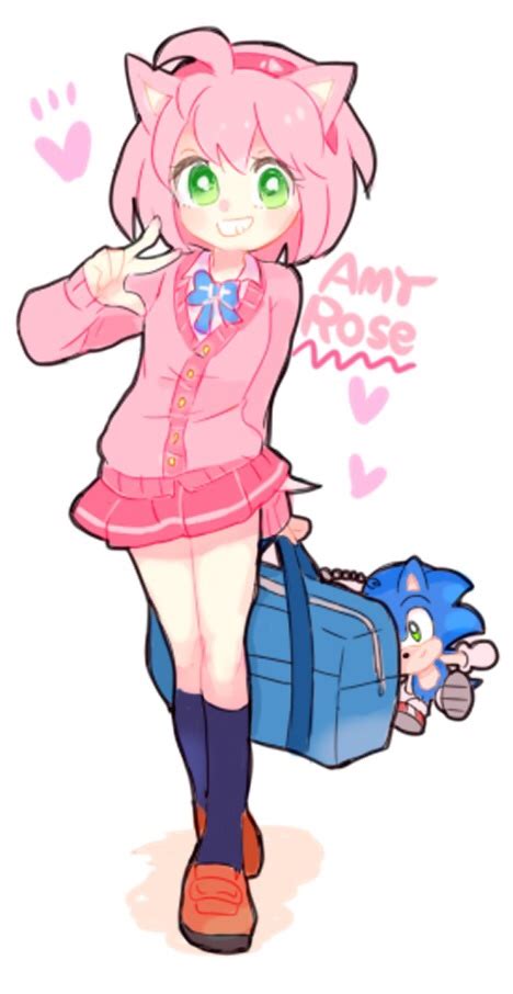 school girl amy sonic the hedgehog know your meme