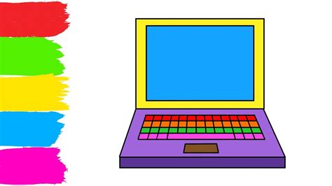 laptop drawing  kids cool coloring pages preschool art