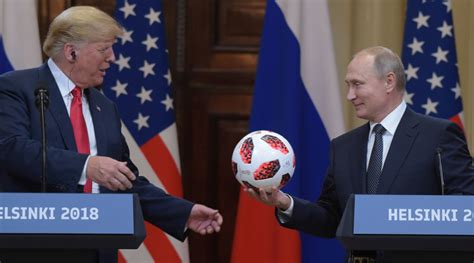 Vladimir Putin Soccer Ball T To Donald Trump Contains Chip Sports