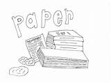 Colouring Paper Materials Recycling sketch template