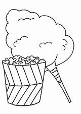 Popcorn Candies Retrieve sketch template