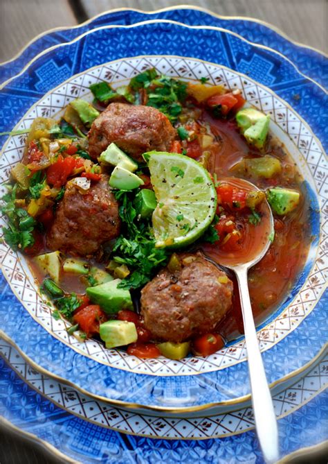albondigas {spicy mexican meatball soup} chindeep