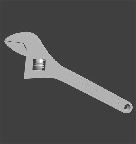 crescent wrench  model obj ds fbx blend dae mtl cgtradercom