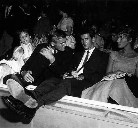 tab hunter and anthony perkins with their dates 1953 anthony perkins tab hunter old