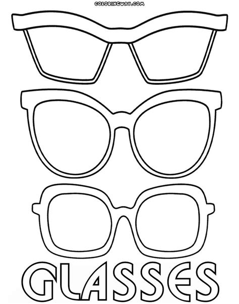 glasses coloring pages coloring home